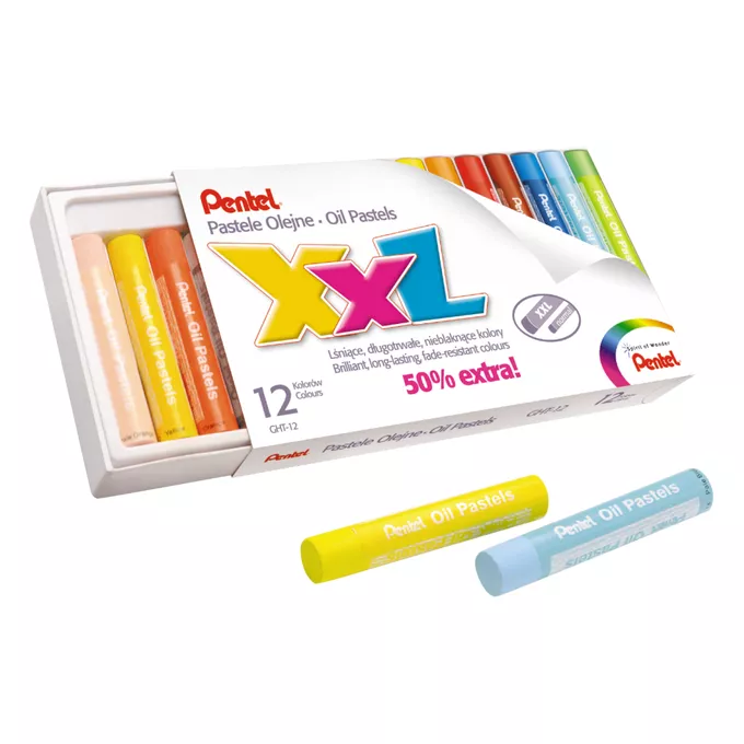 Pastele olejne XXL Pentel, 12 kolorów