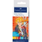 ZESTAW 6 PISAKÓW PITT ARTIST PEN MANGA SHONEN FABER-CASTELL