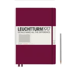 NOTATNIK LEUCHTTURM1917 MASTER SLIM (A4+), BORDOWY - Liniatura: w kratkę