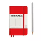 NOTATNIK LEUCHTTURM1917 POCKET (A6), TWARDA OPRAWA, CZERWONY - Liniatura: w kropki