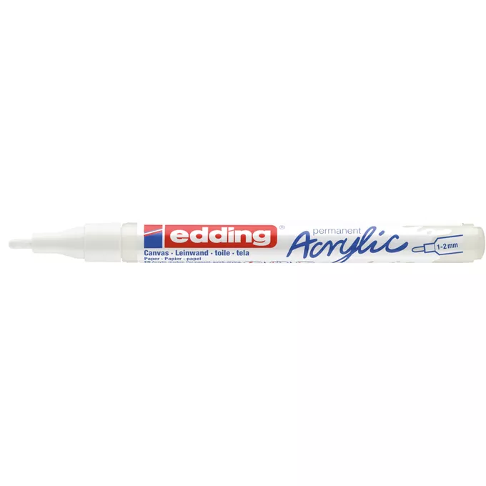 MARKER AKRYLOWY EDDING 1-2 MM, BIAŁY