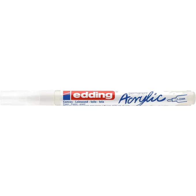 MARKER AKRYLOWY EDDING 1-2 MM, BIAŁY