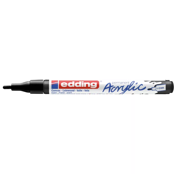 MARKER AKRYLOWY EDDING 1-2 MM, CZARNY