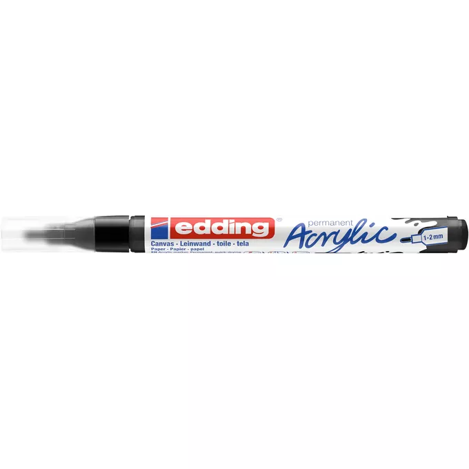 MARKER AKRYLOWY EDDING 1-2 MM, CZARNY