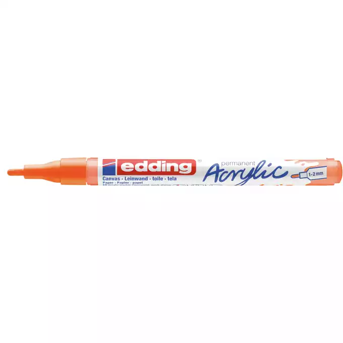 MARKER AKRYLOWY EDDING 1-2 MM, POMARAŃCZOWY NEONOWY