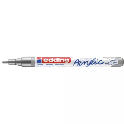 MARKER AKRYLOWY EDDING 1-2 MM, SREBRNY