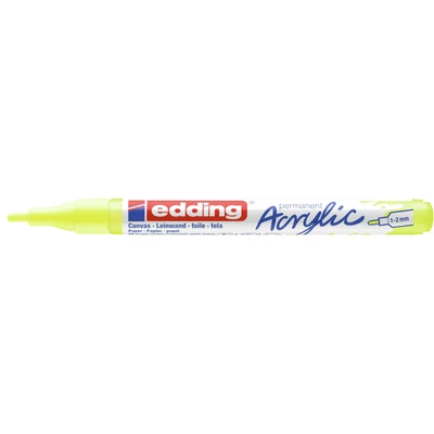 MARKER AKRYLOWY EDDING 1-2 MM, ŻÓŁTY NEONOWY