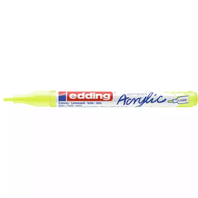 MARKER AKRYLOWY EDDING 1-2 MM, ŻÓŁTY NEONOWY