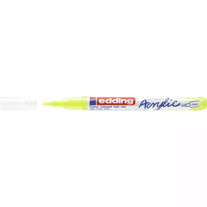 MARKER AKRYLOWY EDDING 1-2 MM, ŻÓŁTY NEONOWY