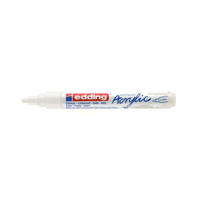 MARKER AKRYLOWY EDDING 2-3 MM, BIAŁY