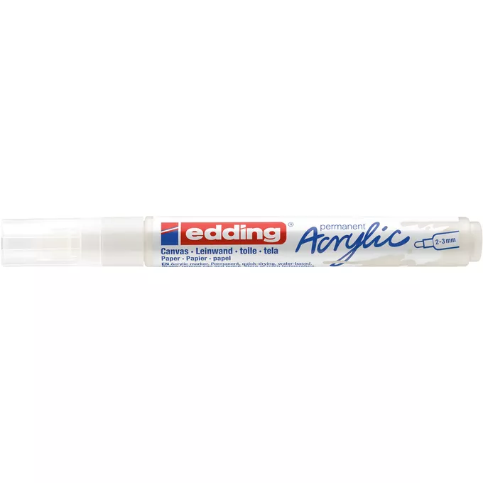 MARKER AKRYLOWY EDDING 2-3 MM, BIAŁY