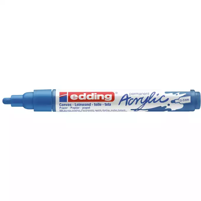 MARKER AKRYLOWY EDDING 2-3 MM, BŁĘKIT GENCJANOWY