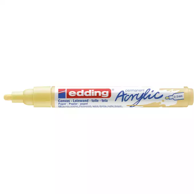 MARKER AKRYLOWY EDDING 2-3 MM, PASTELOWY ŻÓŁTY