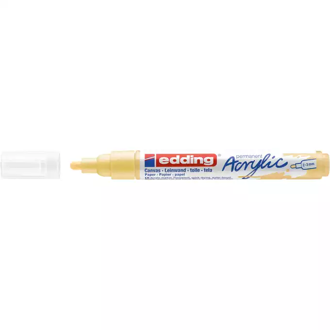 MARKER AKRYLOWY EDDING 2-3 MM, PASTELOWY ŻÓŁTY