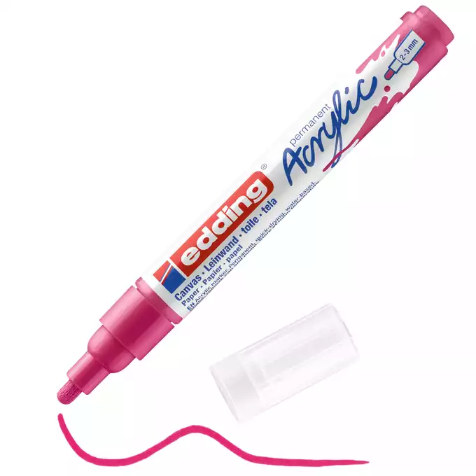 MARKER AKRYLOWY EDDING 2-3 MM, TELEMAGENTA