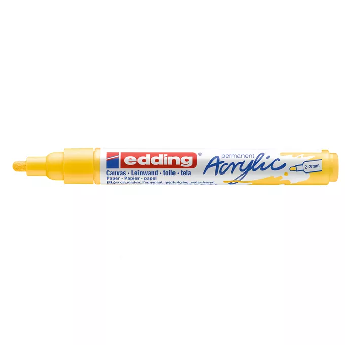 MARKER AKRYLOWY EDDING 2-3 MM, ŻÓŁTY