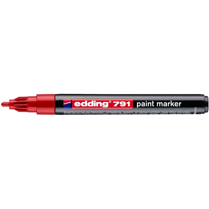 Marker olejowy Edding 791 czerwony 1-2 mm