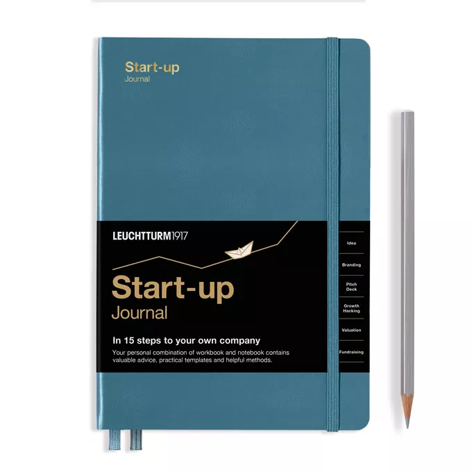 NOTATNIK LEUCHTTURM1917 START-UP JOURNAL ENG MEDIUM (A5) STONE BLUE