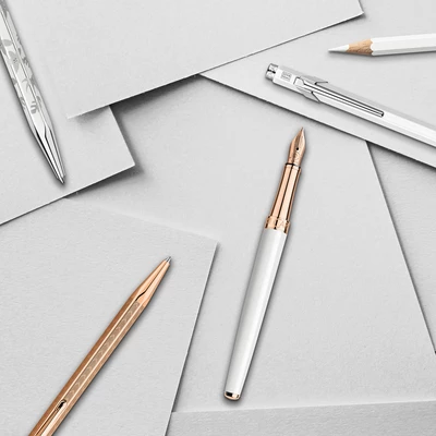 Ołówek automatyczny 0,7 mm Leman Slim White Rose Gold Caran d'Ache