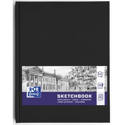 SZKICOWNIK OXFORD SKETCHBOOK SZYTY, 96 KARTEK A4, CZARNY