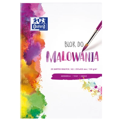 BLOK DO MALOWANIA OXFORD A3, 20 KARTEK