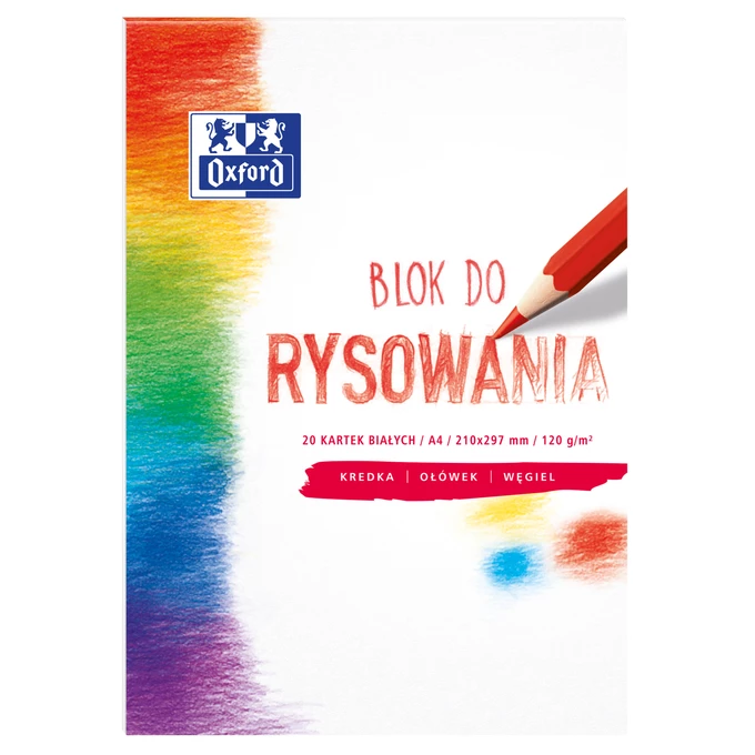 BLOK DO RYSOWANIA OXFORD A4, 20 KARTEK