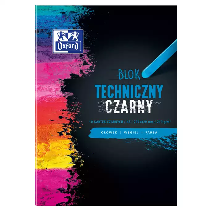 BLOK TECHNICZNY OXFORD A3, 10 KARTEK, CZARNY