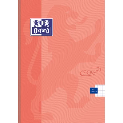 BRULION OXFORD TOUCH PASTEL, 60 KARTEK A5 W KRATKĘ Z MARGINESEM, KORALOWY