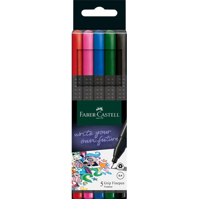 CIENKOPISY GRIP FABER-CASTELL, 5 KOLORÓW PODSTAWOWYCH