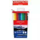 Flamastry Caran d'Ache Fibralo Brush, 10 kolorów w plastikowym etui