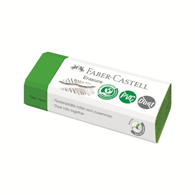 Gumka Erasure Dust-Free Eco Faber-Castell, 2 sztuki na blistrze