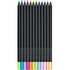 KREDKI BLACK EDITION FABER-CASTELL, 12 KOLORÓW PASTELOWYCH I NEONOWYCH