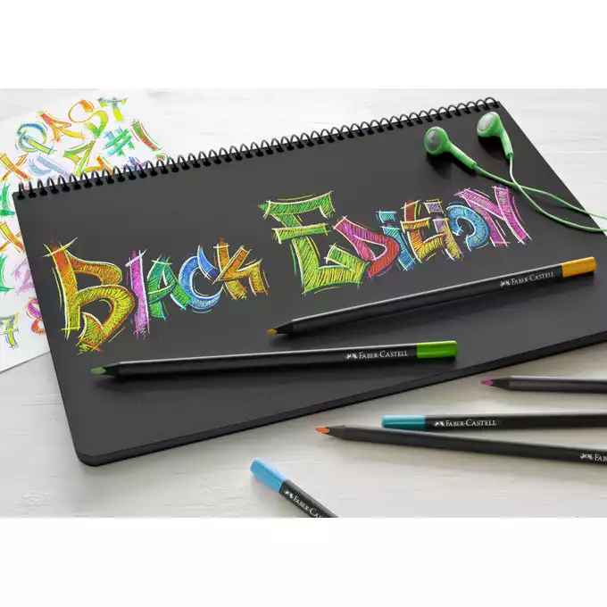 KREDKI BLACK EDITION FABER-CASTELL, 24 KOLORY W METALOWYM OPAKOWANIU