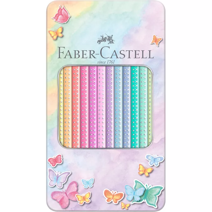 KREDKI SPARKLE FABER-CASTELL, 12 KOLORÓW PASTELOWYCH