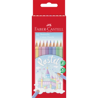 KREDKI ZAMEK FABER-CASTELL, 10 KOLORÓW PASTELOWYCH