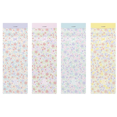 LISTA ZAKUPOWA OXFORD FLORAL 74 x 210 mm, 80 KARTEK W LINIĘ