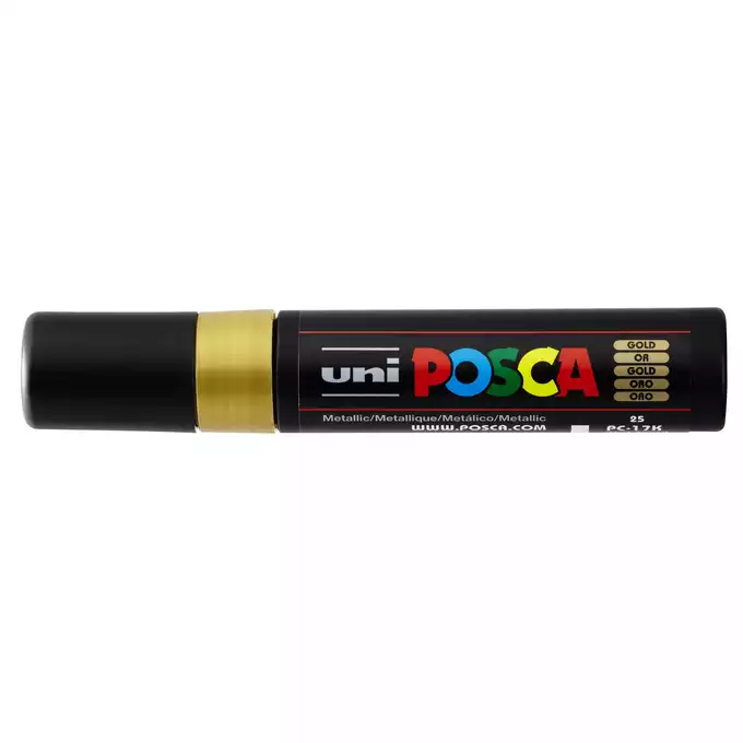 Marker uni POSCA PC-17K z bardzo szeroką ściętą końcówką, złoty