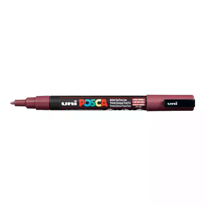 Marker uni POSCA PC-3M z cienką okrągłą końcówką, ciemnoczerwony