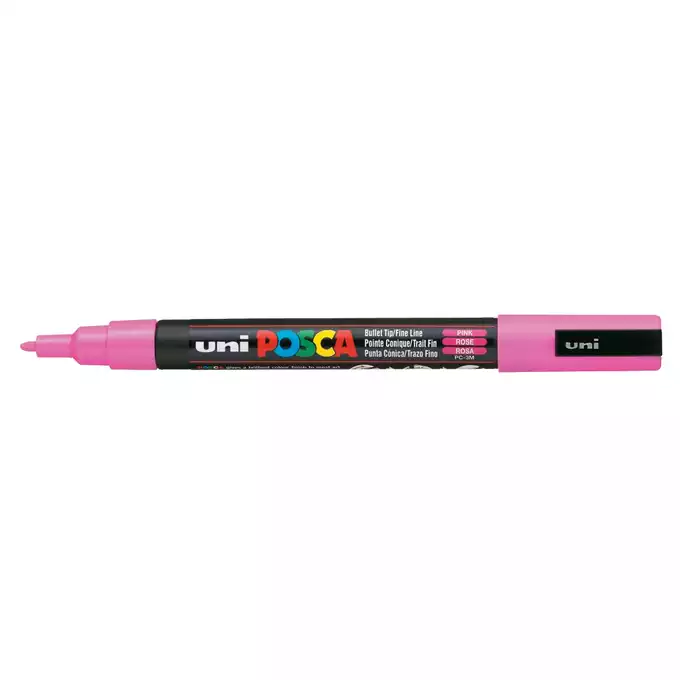 Marker uni POSCA PC-3M z cienką okrągłą końcówką, różowy