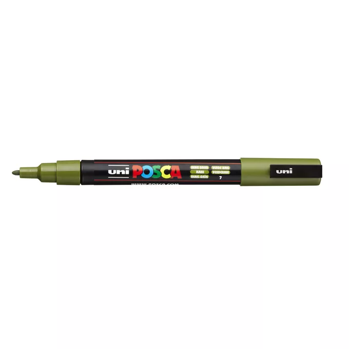 Marker uni POSCA PC-3M z cienką okrągłą końcówką, zieleń khaki