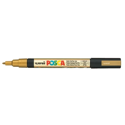 Marker uni POSCA PC-3M z cienką okrągłą końcówką, złoty