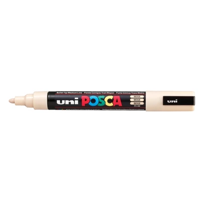 Marker uni POSCA PC-5M z okrągłą średnią końcówką, beżowy