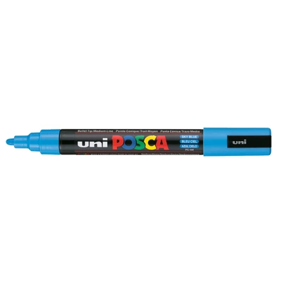 Marker uni POSCA PC-5M z okrągłą średnią końcówką, błękitny