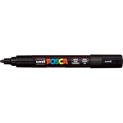 Marker uni POSCA PC-5M z okrągłą, średnią końcówką, czarny