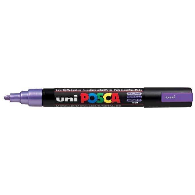 Marker uni POSCA PC-5M z okrągłą średnią końcówką, fioletowy