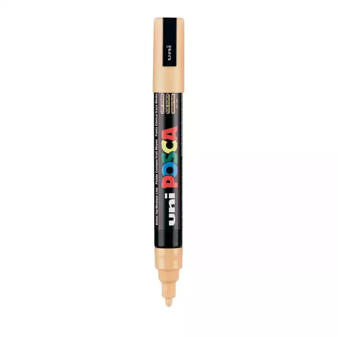 Marker uni POSCA PC-5M z okrągłą średnią końcówką, jasnopomarańczowy