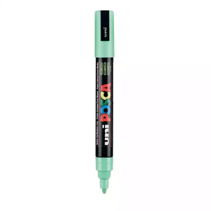 Marker uni POSCA PC-5M z okrągłą średnią końcówką, jasnozielony