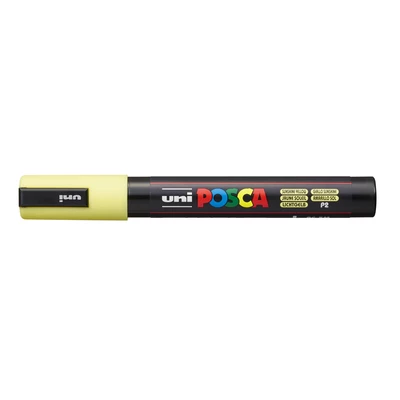 Marker uni POSCA PC-5M z okrągłą średnią końcówką, pastelowy żółty