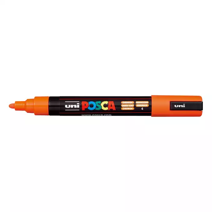 Marker uni POSCA PC-5M z okrągłą średnią końcówką, pomarańczowy