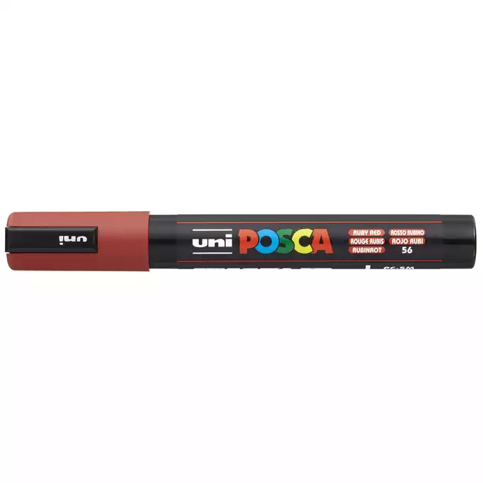 Marker uni POSCA PC-5M z okrągłą średnią końcówką, rubinowy